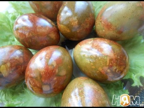 Мраморные  яйца на Пасху